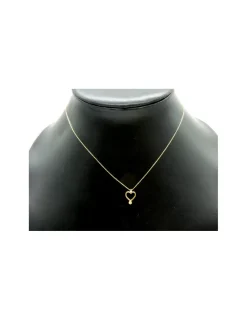 Cheap Gargantilla colgante corazón con brillante oro 18k - 44 cm Cadenas Con Brillantes|Gargantillas De Oro
