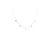 Clearance Gargantilla colgantes hojas y circonitas colores Plata 925 rodio - 40 cm Gargantillas De Plata
