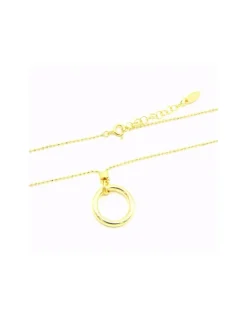 Cheap Gargantilla con colgante aro plata dorada - 45 cm Gargantillas De Plata
