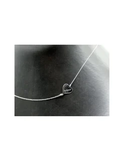 Shop Gargantilla corazón "Te quiero" oro blanco 18k - 42 cm Gargantillas De Oro