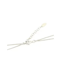 New Gargantilla doble cadena con chapa plata rodiada - 50 cm Gargantillas De Plata
