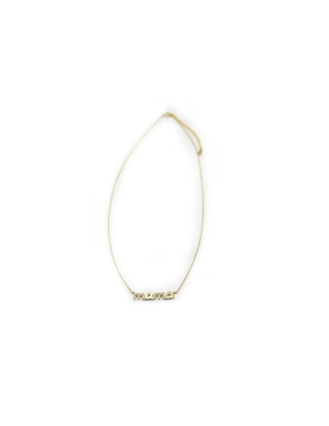 Flash Sale Gargantilla Mama circonitas plata 925 chapada en oro - 40 cm Gargantillas De Plata