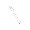 Clearance Gargantilla media luna circonitas Plata 925 rodio - 39 cm Gargantillas De Plata