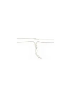 Best Sale Gargantilla nudos bola cordón Plata de Ley - 50 cm Gargantillas De Plata