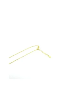 New Gargantilla plata chapada en oro con medias lunas y chatones - 38cm Gargantillas De Plata
