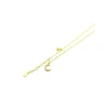 Sale Gargantilla plata chapada oro doble cadena media luna y estrella circonitas - 44cm Gargantillas De Plata