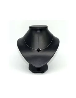 New Gargantilla plata con bola lava acero - 45 cm Gargantillas De Plata