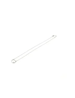 Discount Gargantilla plata con óvalo y punto de luz - 45 cm Gargantillas De Plata