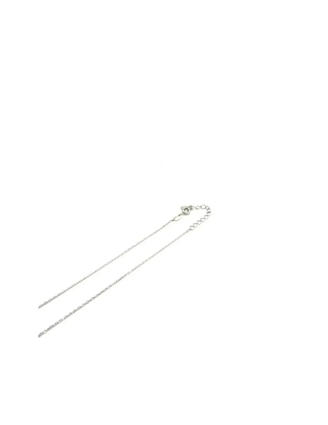 Discount Gargantilla plata con óvalo y punto de luz - 45 cm Gargantillas De Plata
