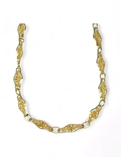 New Gargantilla rombo flor oro 18k - 44cm Gargantillas De Oro|Cadenas De Oro