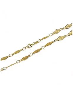 New Gargantilla rombo flor oro 18k - 44cm Gargantillas De Oro|Cadenas De Oro