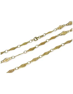 New Gargantilla rombo flor oro 18k - 44cm Gargantillas De Oro|Cadenas De Oro