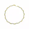 Sale Gargantilla semirrígida ondas bicolor 18k - 47cm Gargantillas De Oro
