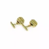 Flash Sale Gemelos redondos rayados oro 18k - 1.5 cm Más Joyas