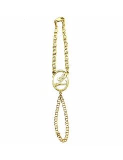 Cheap Manita circonitas letra L 18k - 13.5 cm Manitas|Pulseras De Plata
