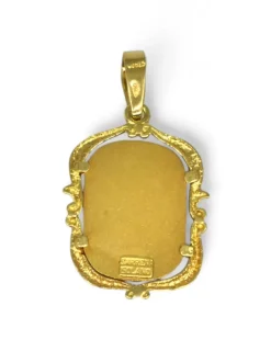 New Medalla cuadrada Virgen niña oro 18k - 2,2cm Medalla De La Virgen