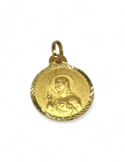 Best Sale Medalla escapulario Virgen del Carmen oro 18K Medalla De La Virgen|Colgante Con La Virgen