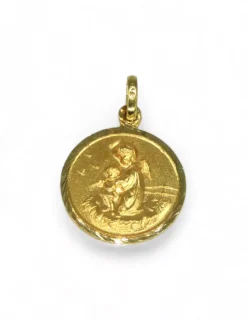 Hot Medalla Ángel con niño oro 18k Medalla Para Bebé