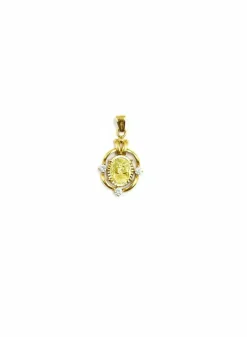Online Medalla pareja circonitas oro 18k Colgante De Corazones