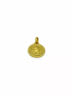 Cheap Medalla redonda Virgen Niña oro 18k - 15 mm Medalla De La Virgen|Colgante Con La Virgen