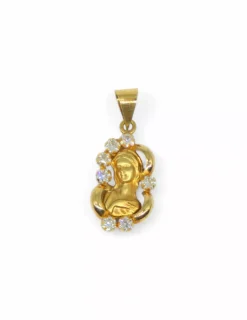 Store Medalla Virgen circonitas oro 18k Medalla De La Virgen|Colgante Con La Virgen