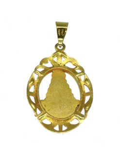 Fashion Medalla virgen del Rocío oro 18k Medalla De La Virgen|Medalla De Oro Grabado