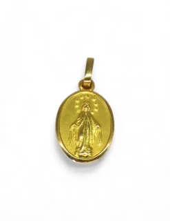 Cheap Medalla Virgen Milagrosa oro 18k Medalla De La Virgen|Colgante Con La Virgen