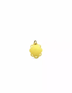 Clearance Medalla Virgen niña con bordes tallados oro 18k Colgante Para Bebé Y Niños