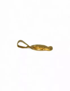 Fashion Medalla Virgen niña labrada oro 18k - 2.3cm Medalla De La Virgen|Colgante Con La Virgen