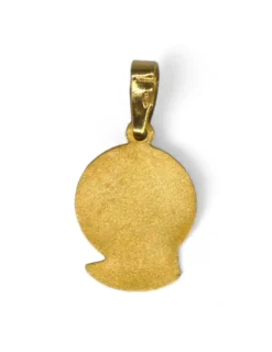 Fashion Medalla Virgen niña labrada oro 18k - 2.3cm Medalla De La Virgen|Colgante Con La Virgen