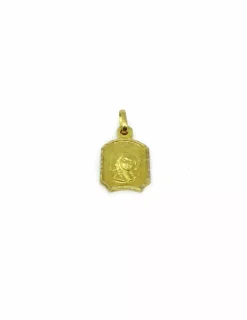Cheap Medalla Virgen Niña oro 18k - 22 mm Medalla De La Virgen|Colgante Con La Virgen