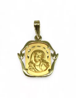 Cheap Medalla Virgen Niña oro 18k - 3cm Medalla De La Virgen|Colgante Con La Virgen