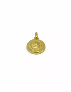 New Medalla Virgen niña oro 18k - 2cm Medalla De Oro Grabado|Colgante De Oro Grabado