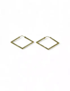 Store Pendientes aro cuadrados oro 18k Aros De Oro