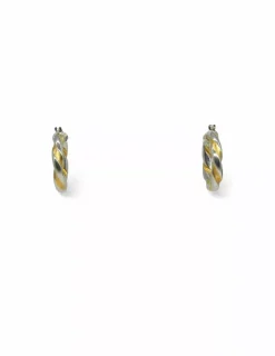 Best Pendientes aro rizados bicolor oro 18k Aros De Oro|Pendientes De Oro
