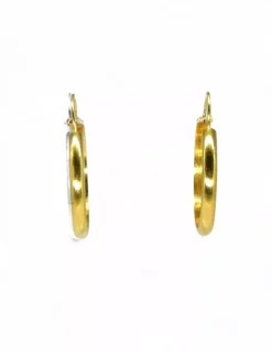 Online Pendientes aros medianos lisos oro 18k Aros De Oro|Pendientes De Oro