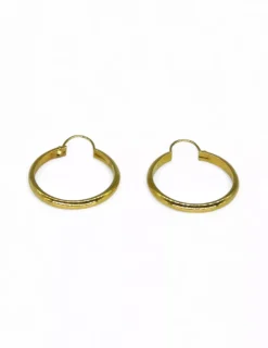 Online Pendientes aros medianos lisos oro 18k Aros De Oro|Pendientes De Oro