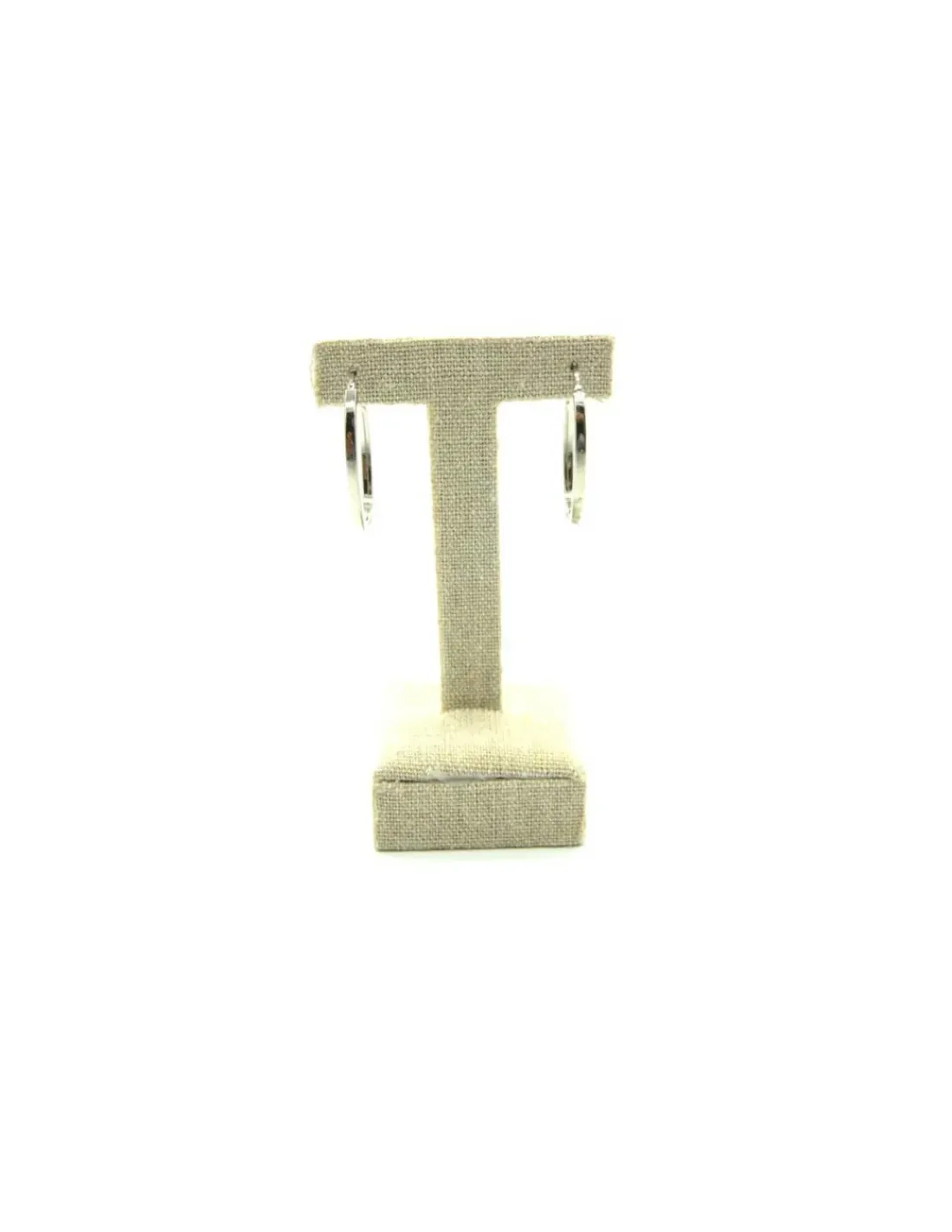 Online Pendientes aros ovalados 35mm plata rodiada Aros De Plata