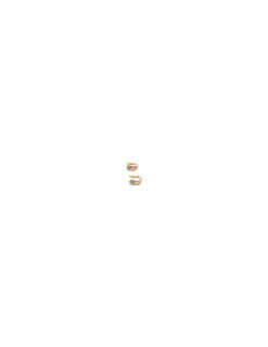 Best Sale Pendientes bicolor circonitas oro 18k - 1cm - 1,6gr Pendientes De Oro