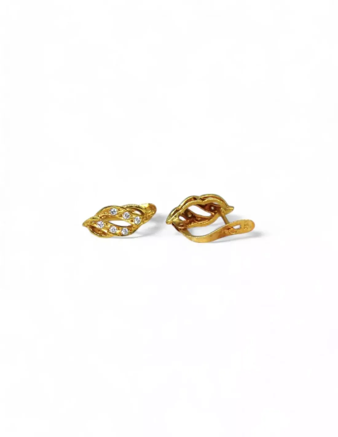 Fashion Pendientes circonita hueco oro 18k Pendientes De Oro|Aros De Oro