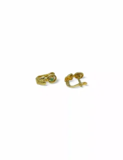 Shop Pendientes circonita verde y mariposas oro 18k Pendientes De Oro
