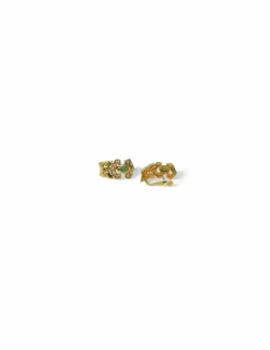 Best Sale Pendientes circonitas y piedra verde oro 18k Pendientes De Oro