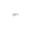 Sale Pendientes con clip perla natural blanca con base plata trenzada y 5 circonitas Pendientes De Plata