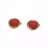 New Pendientes corales rojos oro 18k Pendientes De Oro