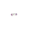 Cheap Pendientes corazón circonitas con corazón rosa plata rodio Pendientes De Plata
