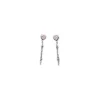 Online Pendientes  corazón circonita rosa con cadena plata 925 Pendientes De Plata