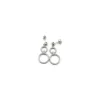 Store Pendientes círculos ascendente círconitas y chatón 3cm Pendientes De Plata