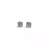 Clearance Pendientes cuadrados circonitas oro blanco 18k Pendientes De Oro