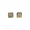 Hot Pendientes cuadrados circonitas oro 18k Pendientes De Oro