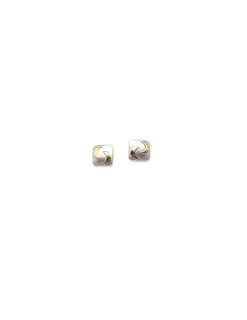 Flash Sale Pendientes cuadrados con lunas bicolor oro 18k Pendientes De Oro